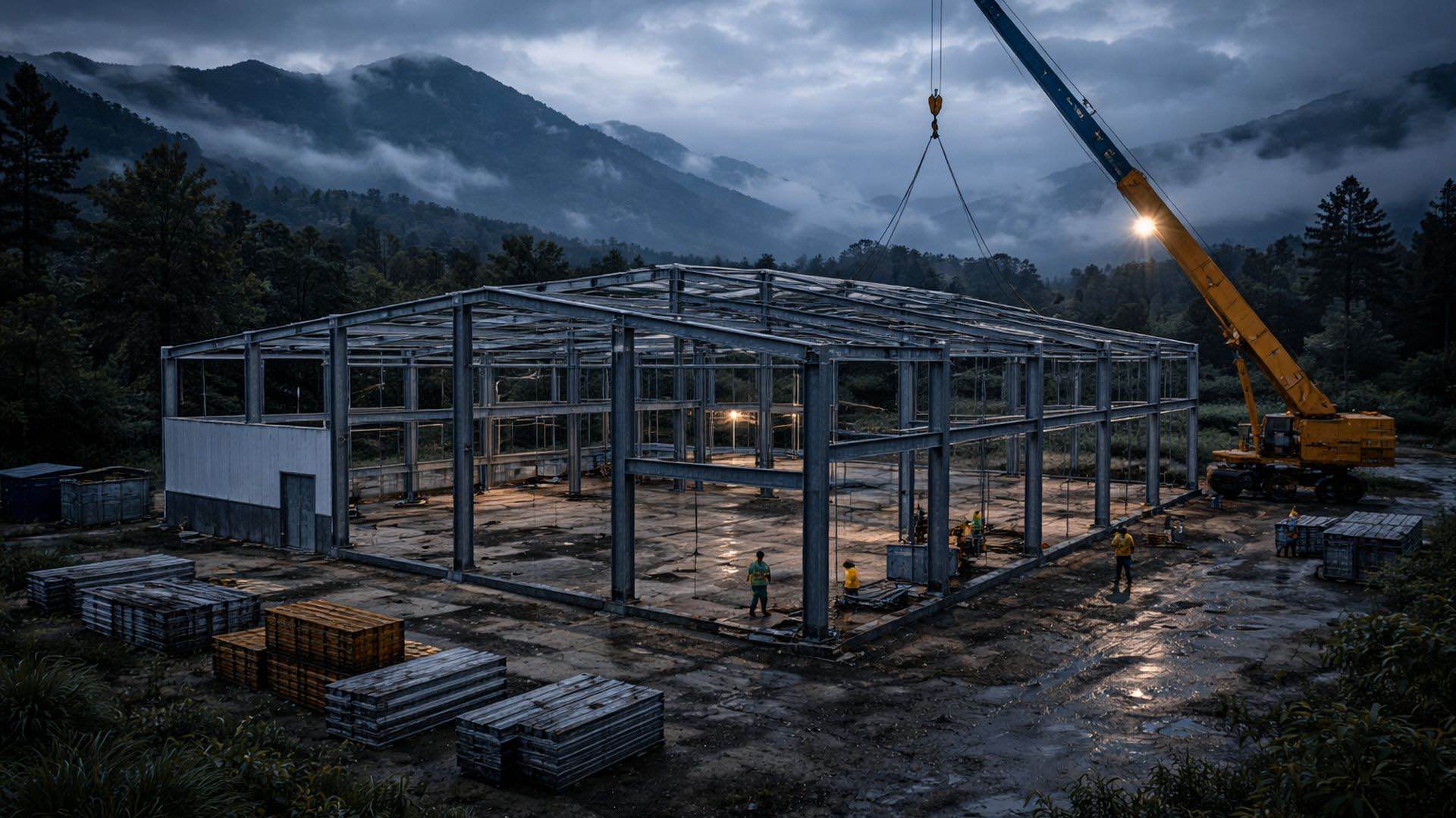 Nave industrial de acero en Colombia — Pre-Engineered Buildings Corp
