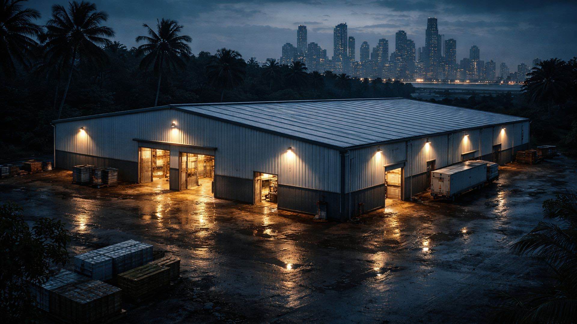 Nave industrial de acero en Panamá — Pre-Engineered Buildings Corp